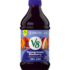 V8 Blends bottle with pomegranate blueberry flavor for a plant-based daily boost.