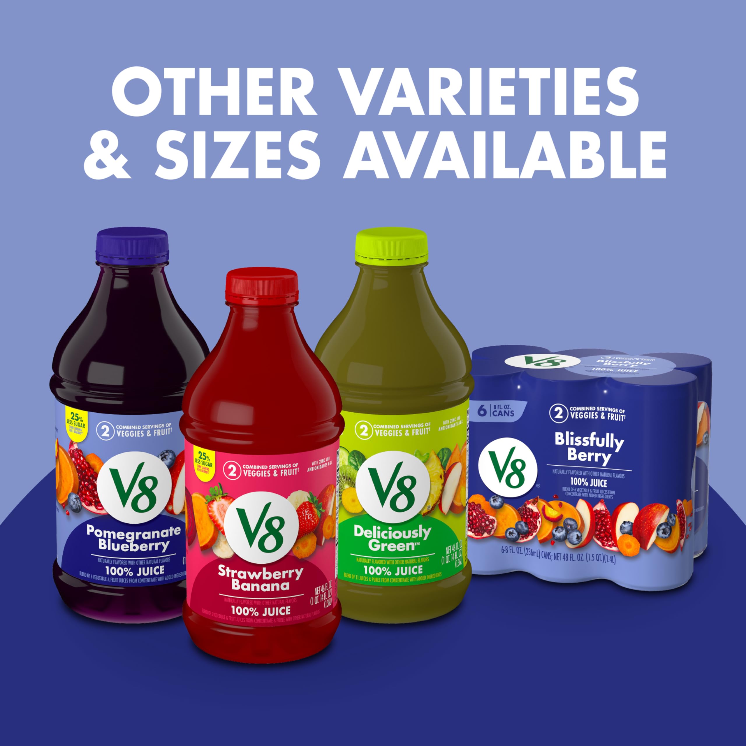 Sippy cup with V8 Blissfully Berry, ideal for breakfast or post workout.