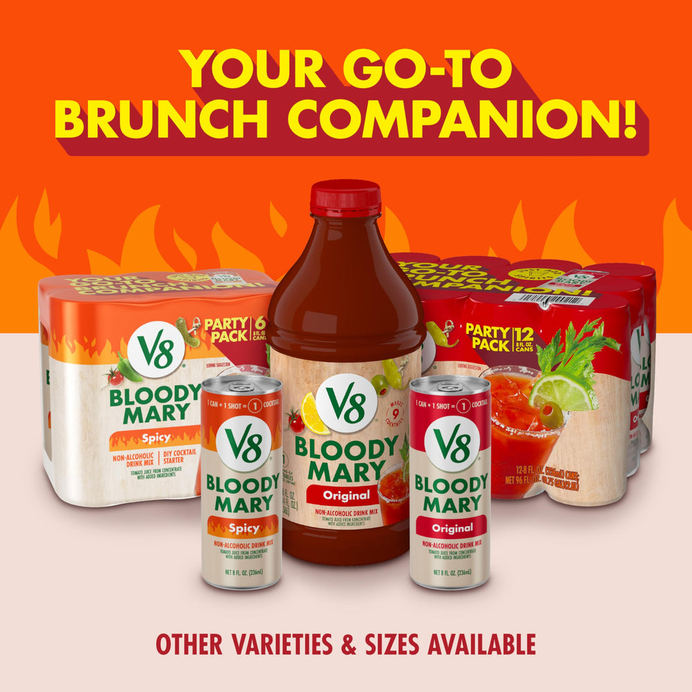 Serving idea with V8 Bloody Mary Spicy Mix for happy hour