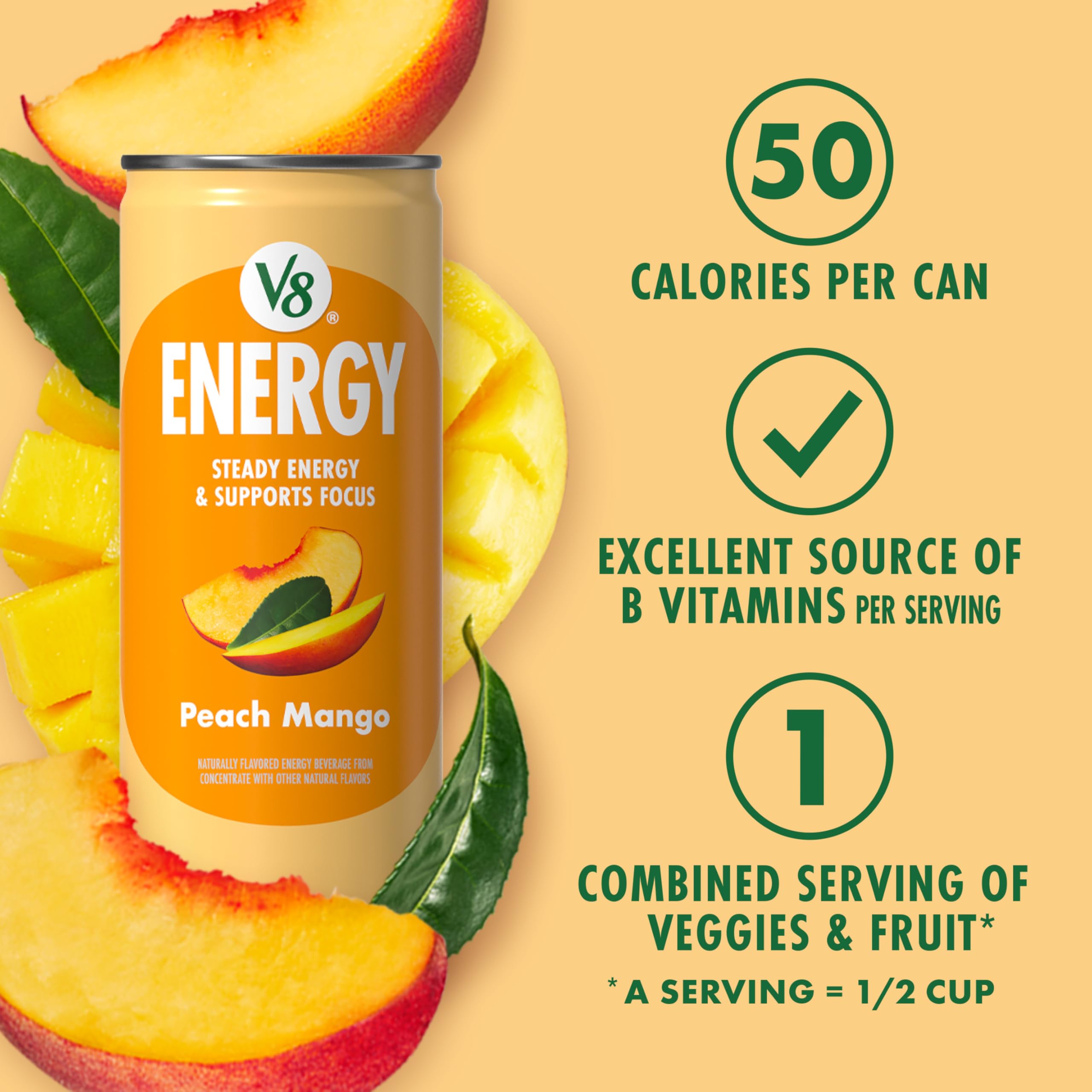 V8 Energy on a desk for morning focus and daily momentum