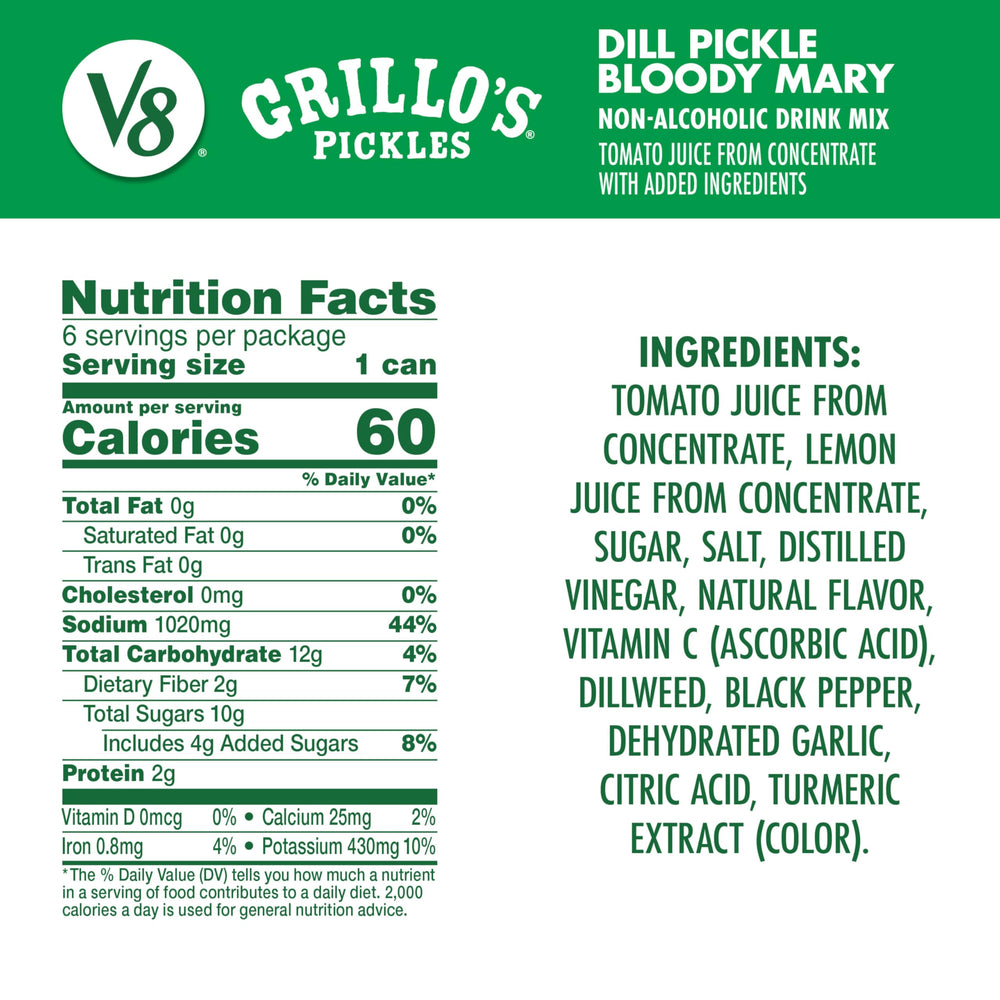 Bulk 24-pack display of V8 Grillo's Pickles mix for gatherings.