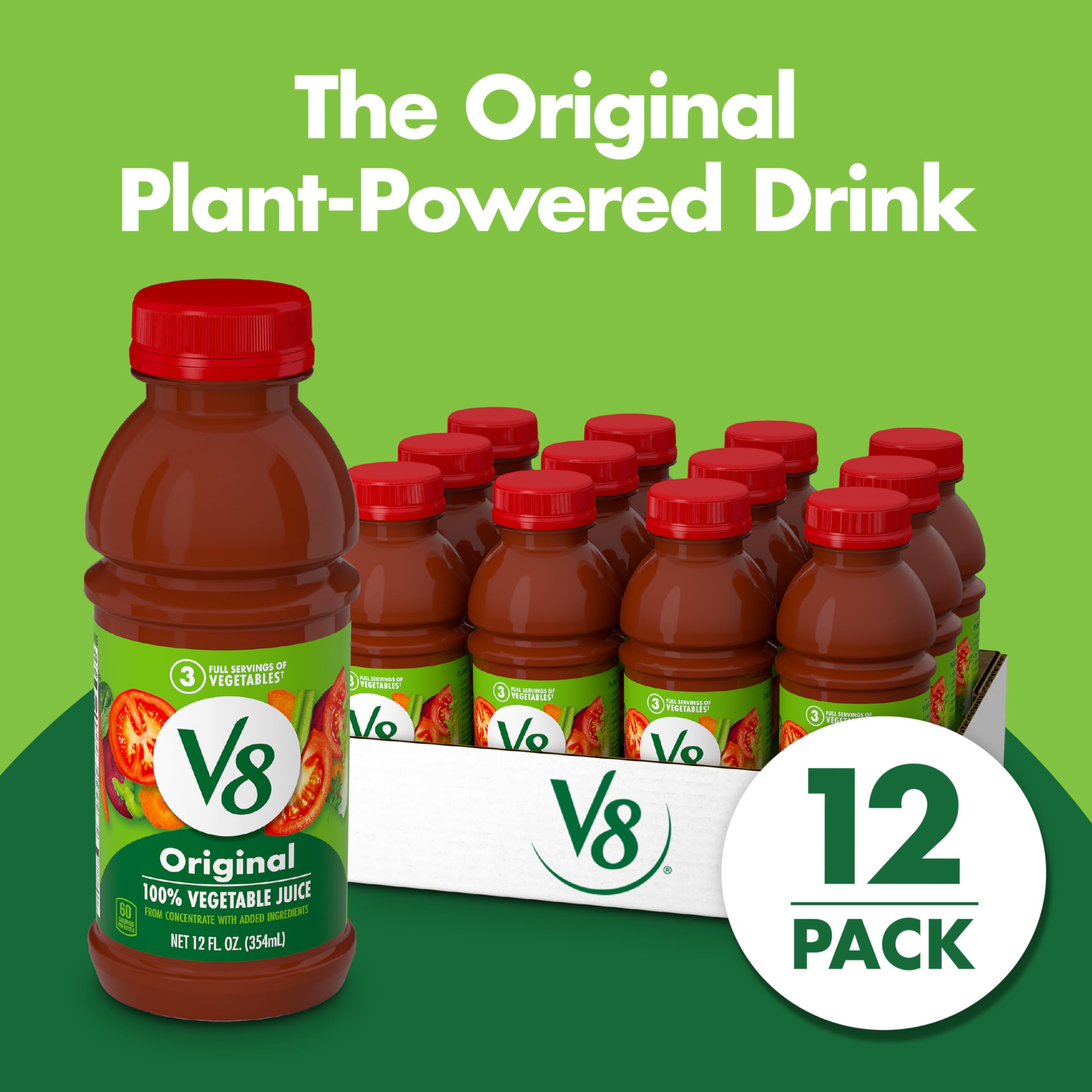 V8 Original breakfast-ready bottle on kitchen table