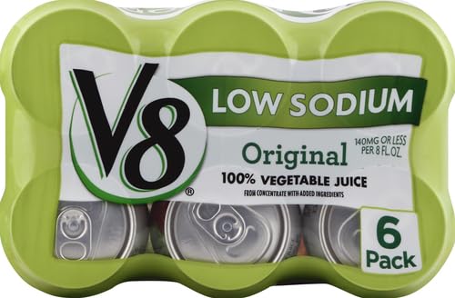 V8 Original served in a glass with ice demonstrates refreshing veggie juice on the go.