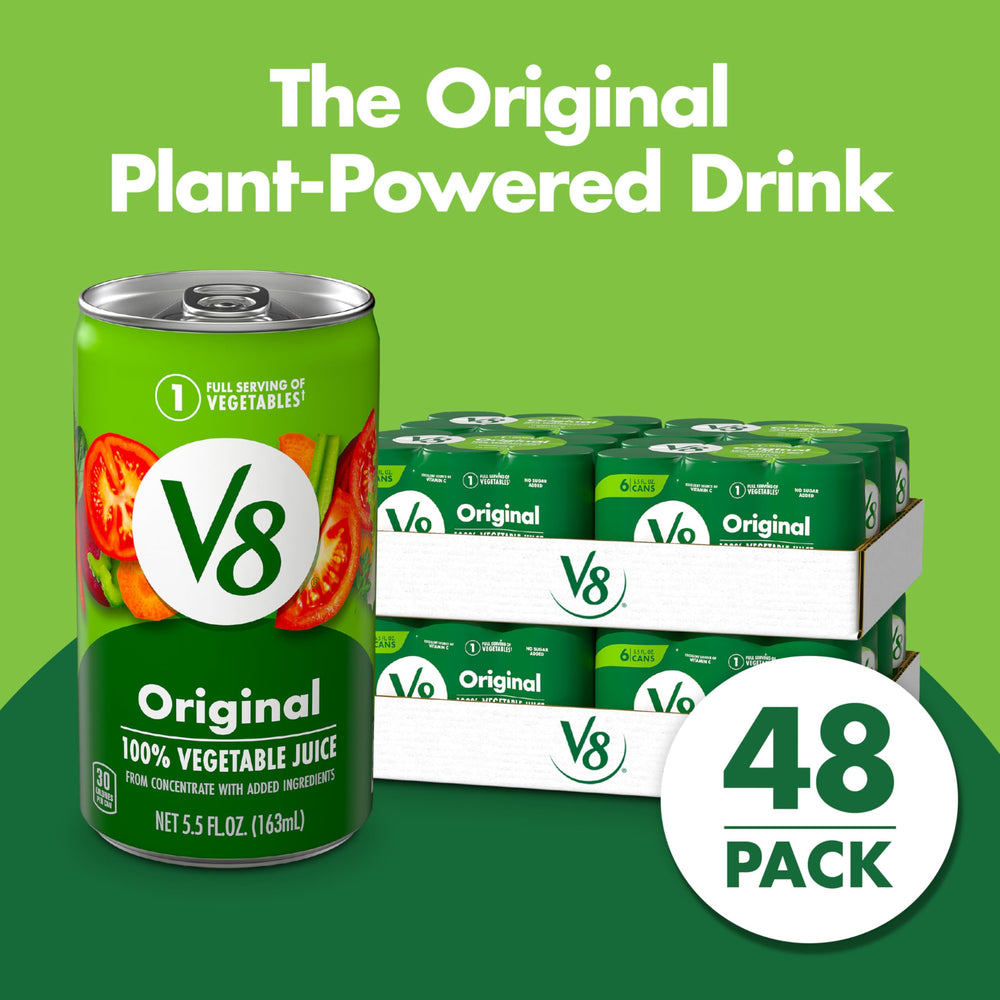 Opened V8 Original can ready for quick breakfast or snack