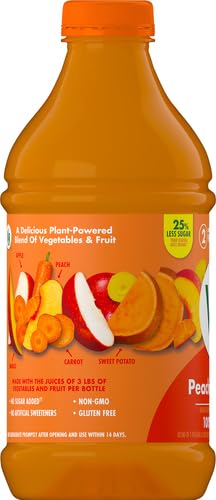 V8 Peach Mango glass served over ice for a refreshing beverage