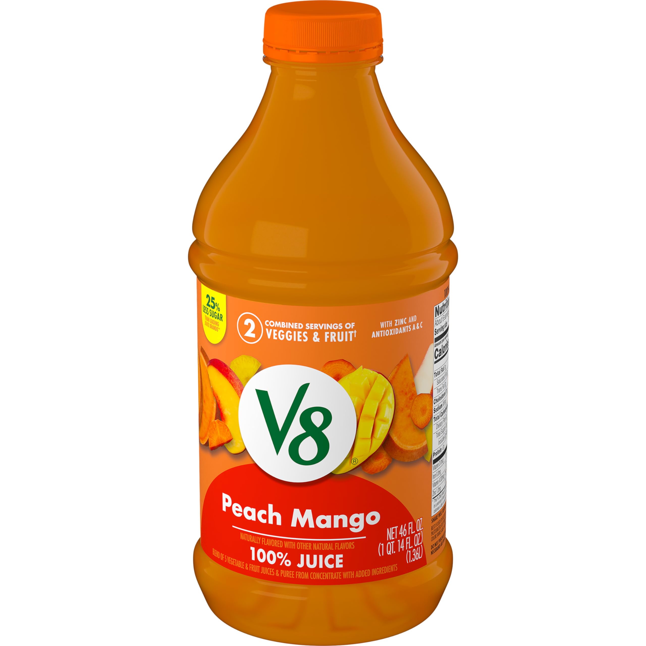 V8 Peach Mango post-workout refresh shows versatile serving idea.