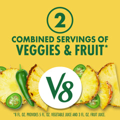 V8 Pineapple Jalapeño ingredients panel highlights real produce