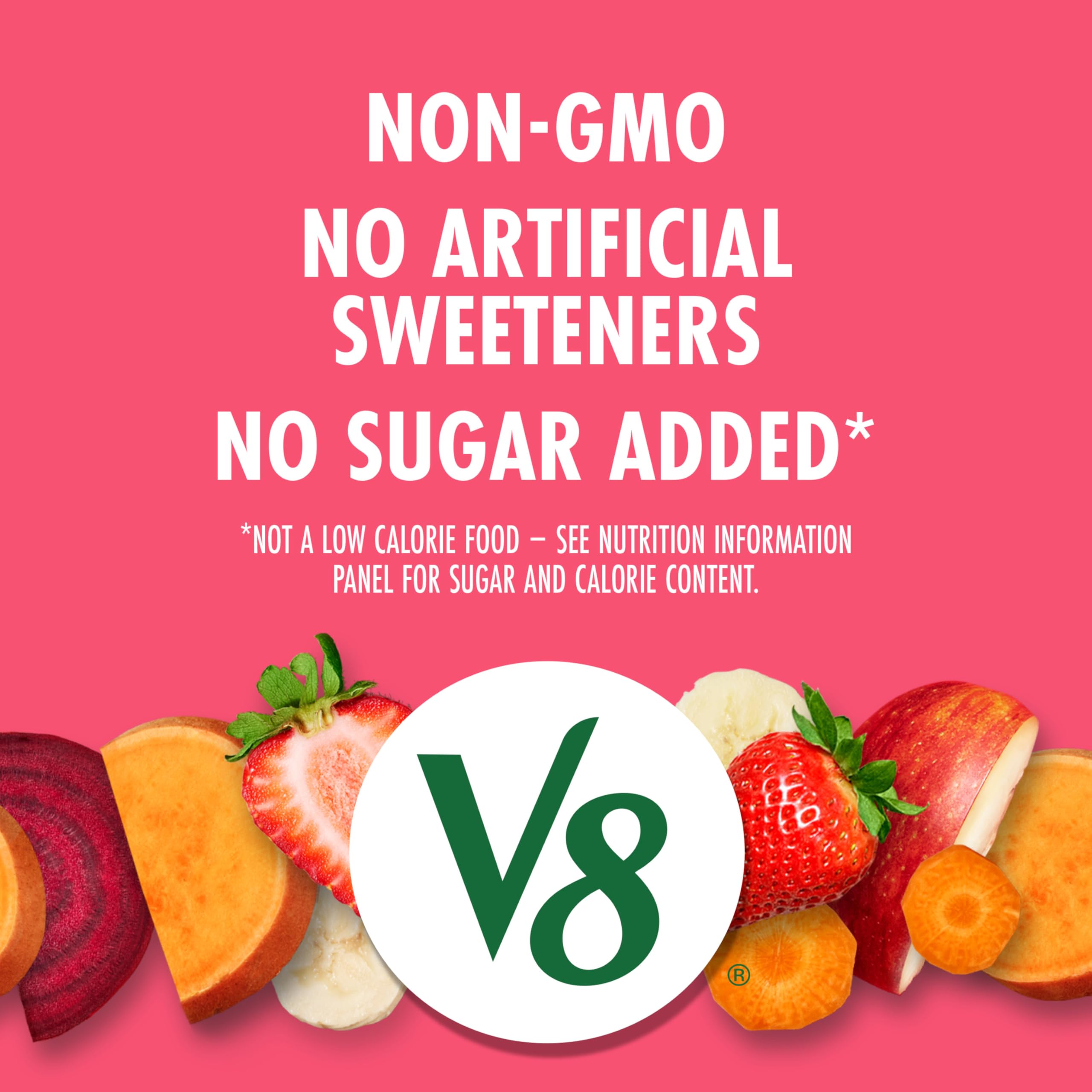 Six-pack of V8 Strawberry Banana ready to fuel busy days