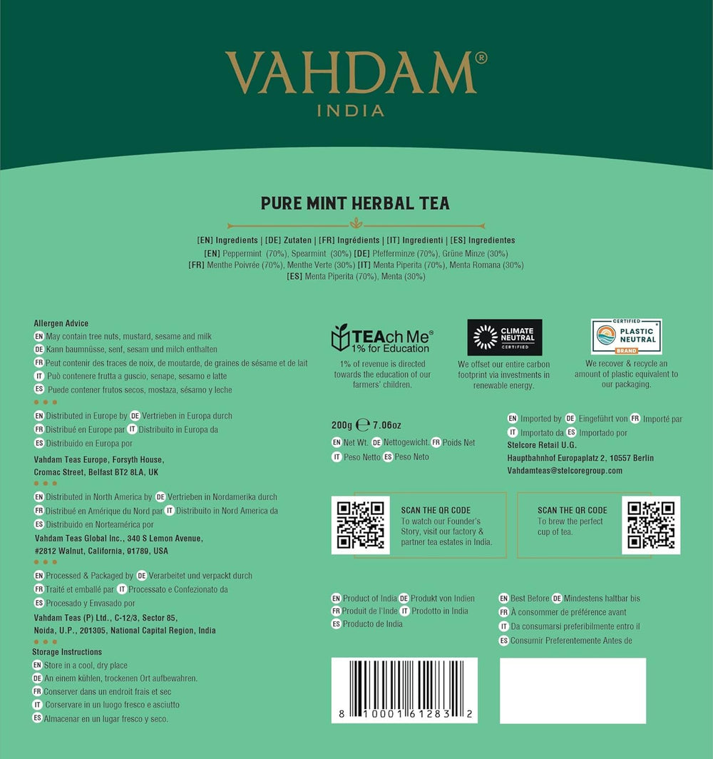VAHDAM 100 pyramid tea bags deliver convenience and consistent flavor
