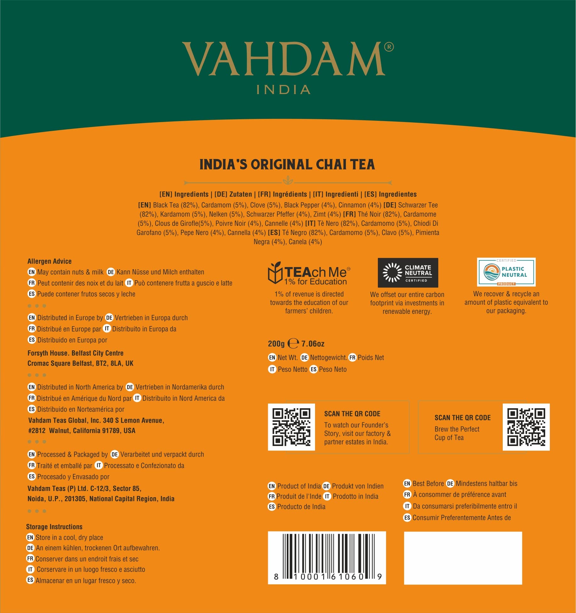 VAHDAM aroma spice balance emphasizing sensory chai experience