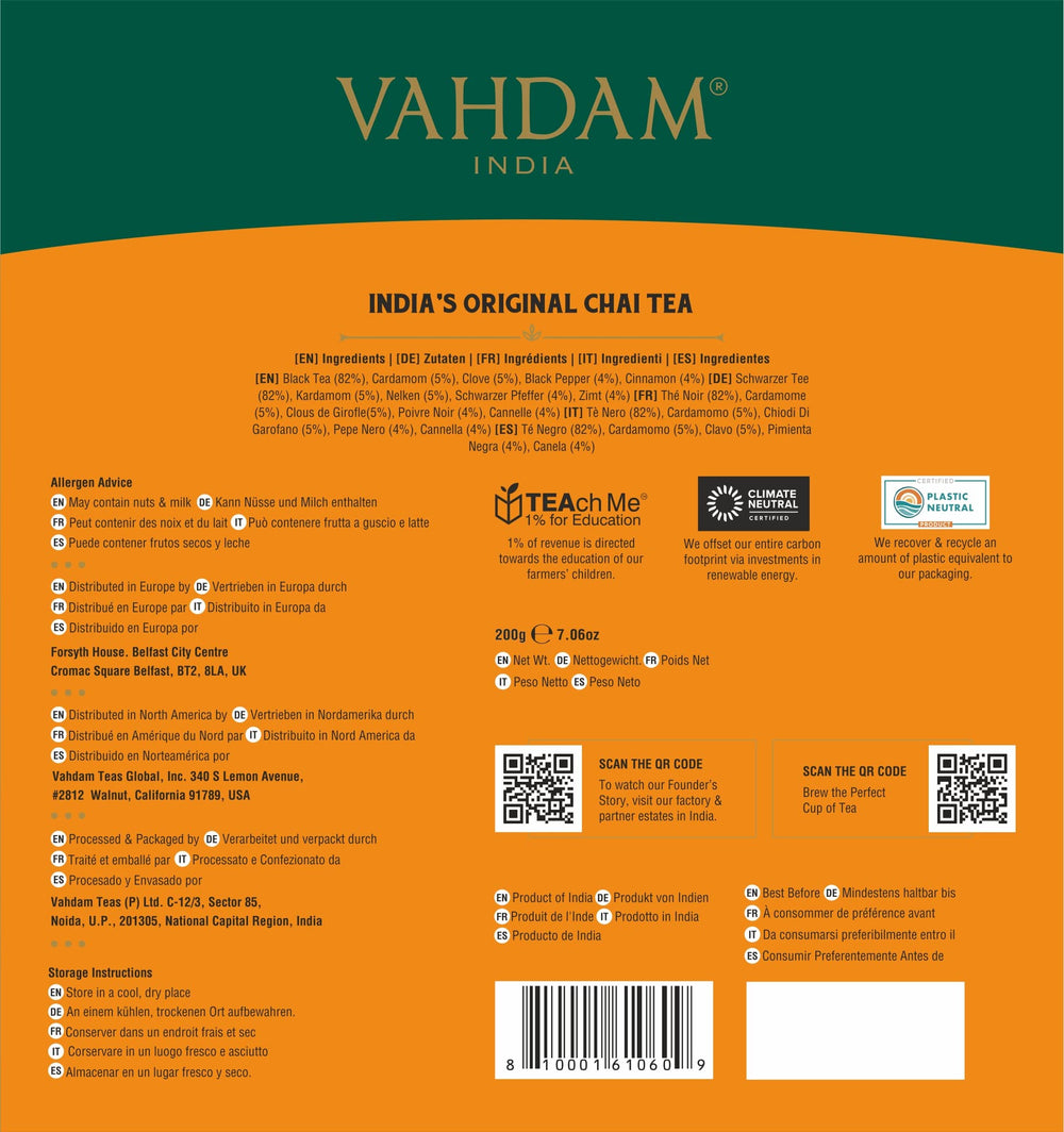 VAHDAM aroma spice balance emphasizing sensory chai experience