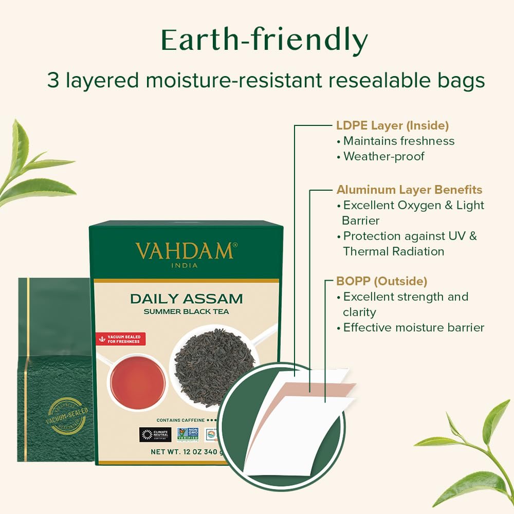 VAHDAM Assam Black Tea harvest from premium plantations for quality