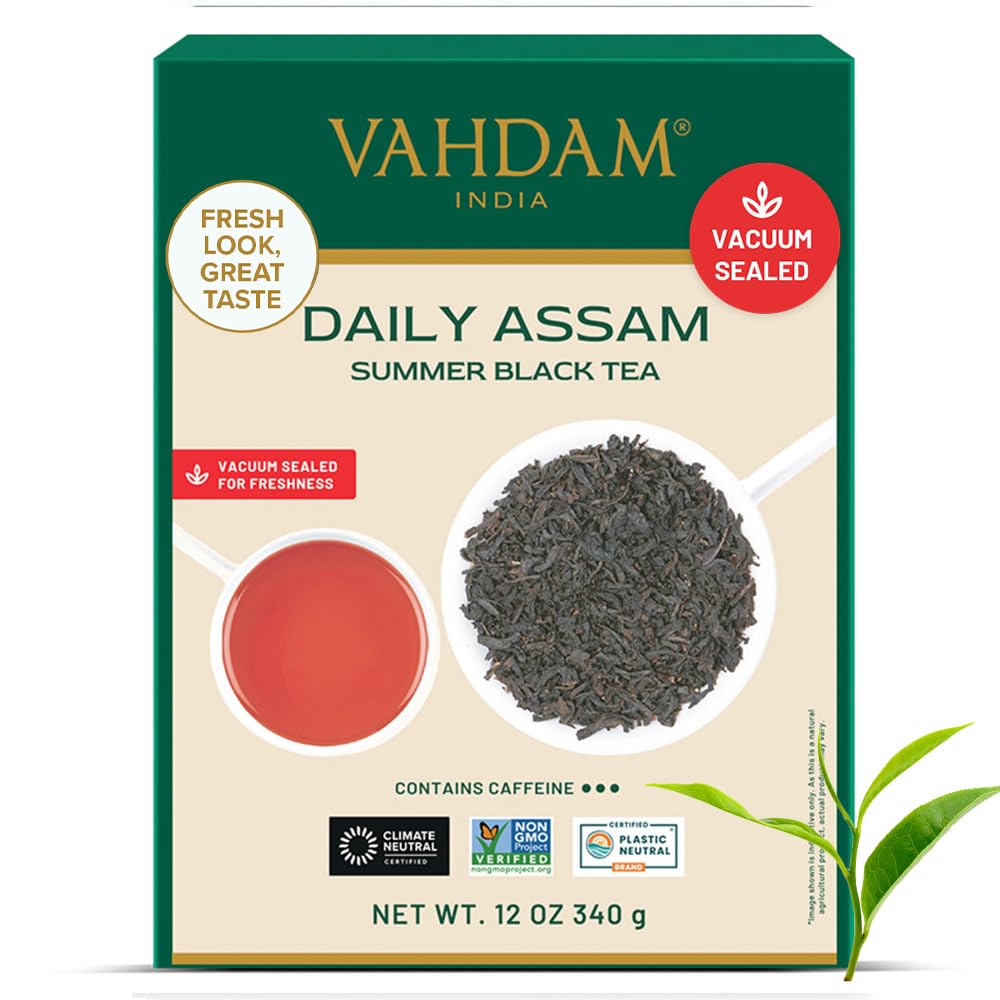 VAHDAM Assam Black Tea Leaves 340g pack for bold mornings