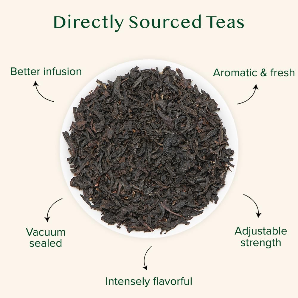 VAHDAM bergamot oil aroma elevates flavor in a hot or iced brew.