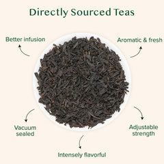VAHDAM bergamot oil aroma elevates flavor in a hot or iced brew.