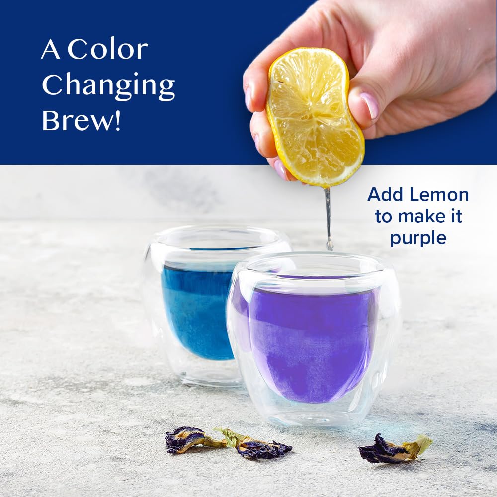 VAHDAM Butterfly Blue Pea Tea as cocktail or mocktail ingredient adds visual appeal.