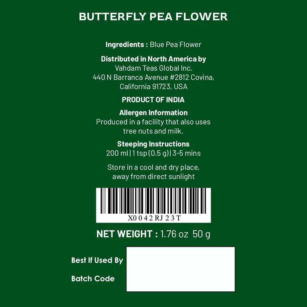 VAHDAM Butterfly Blue Pea Tea provides a versatile kitchen staple for daily rituals.