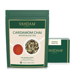 VAHDAM Cardamom Chai loose leaf for bold, fragrant brews.