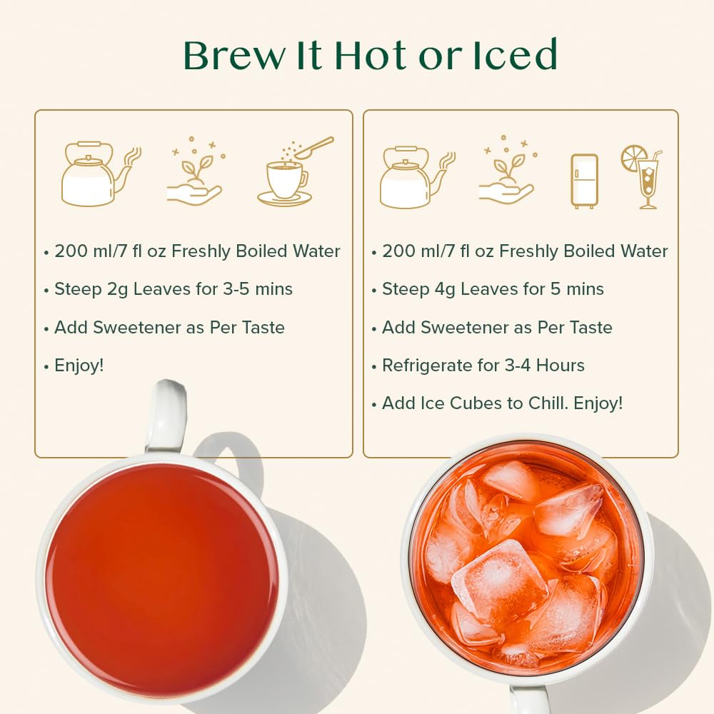 VAHDAM Chocolate Vanilla Herbal Tea supports ethical, fair-trade practices
