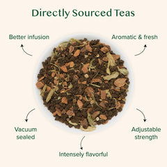 Vacuum sealed VAHDAM Cinnamon Masala Chai packaging preserves freshness
