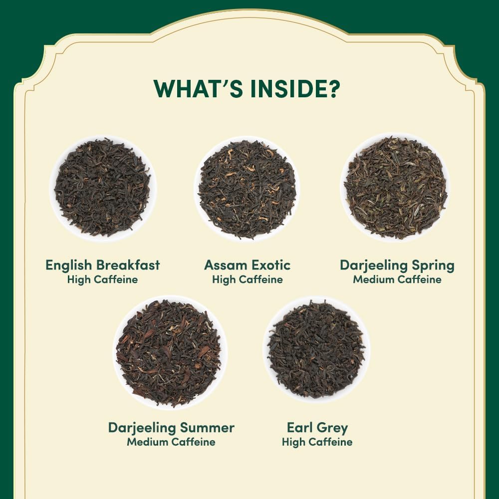VAHDAM Darjeeling Summer Tea pyramid bag ready for a bright infusion.