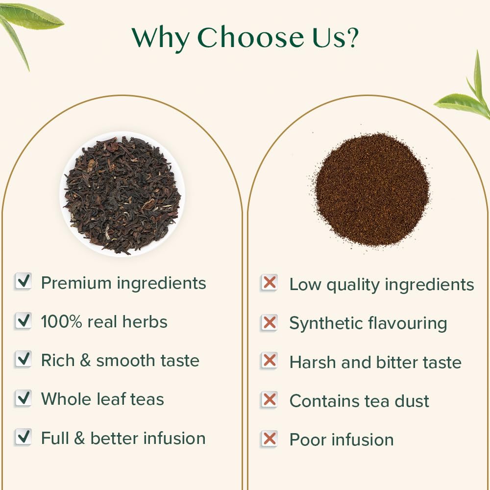 VAHDAM Darjeeling vacuum-sealed bag keeps aroma intact.