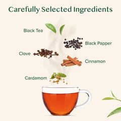 VAHDAM direct-sourced premium tea from plantations ensures garden-fresh taste.