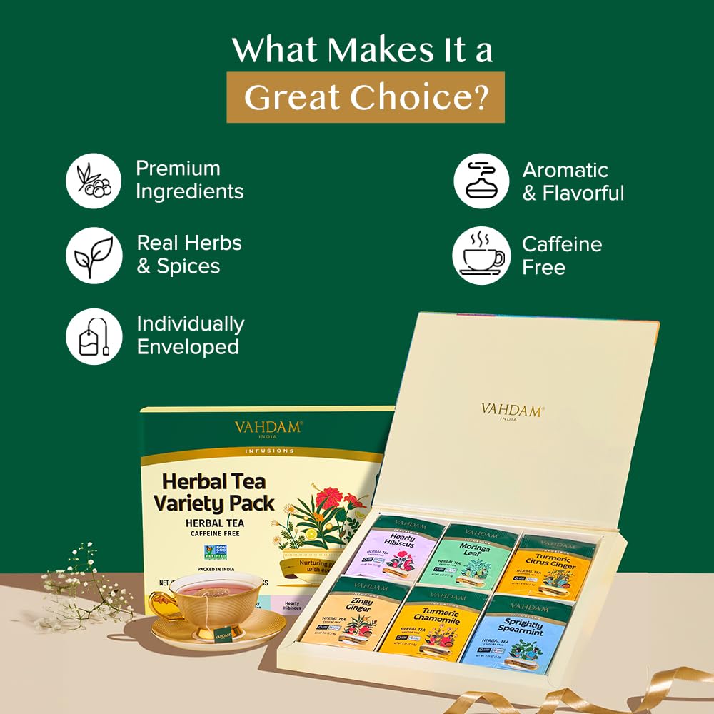 VAHDAM Double Infusion tea bag for richer brews.