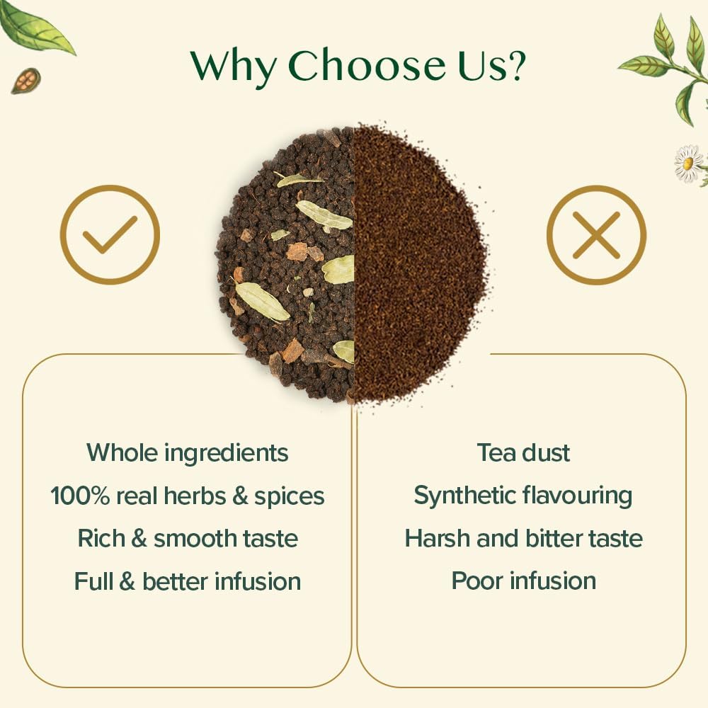 VAHDAM Double Spice Masala loose leaf featuring layered spices for bold brews