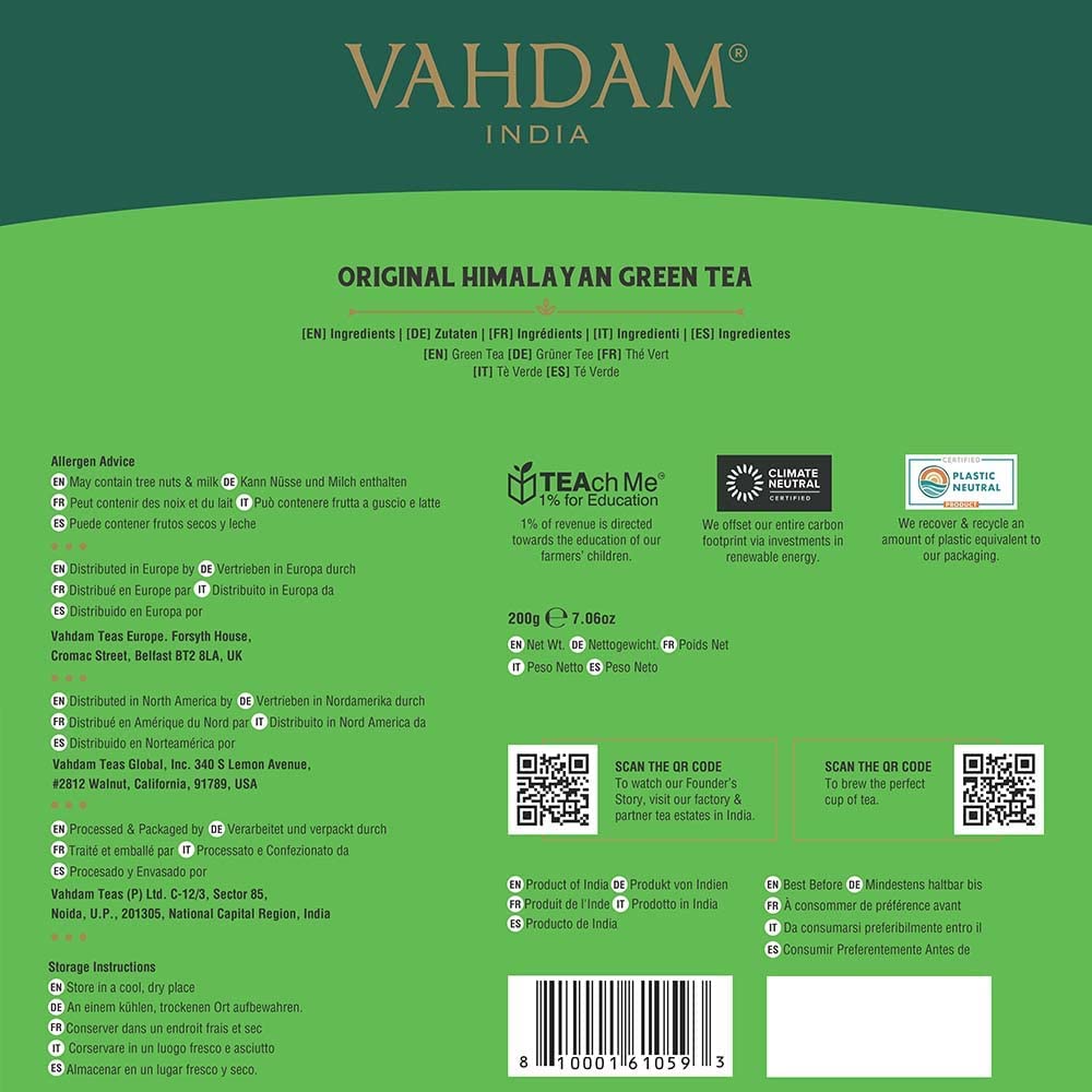 VAHDAM global brand signals trusted quality and sustainable commitments