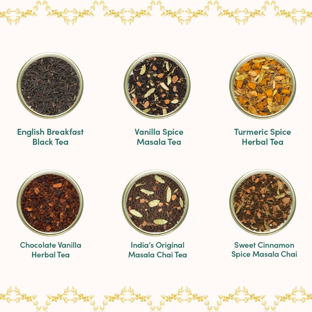 VAHDAM Glow golden box packaging elevates luxurious tea gifts.