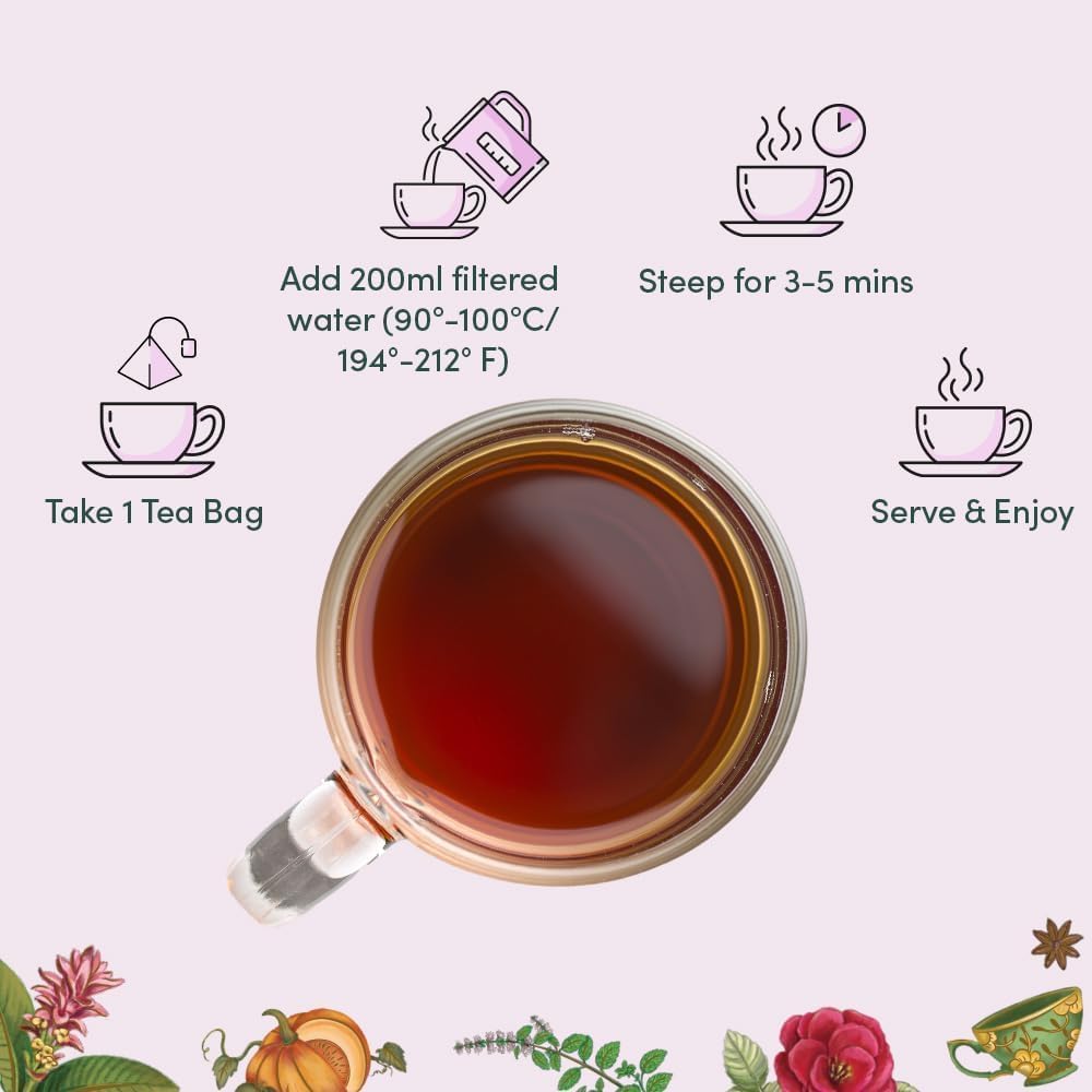 VAHDAM herbal tea blends offer caffeine-free evening options.