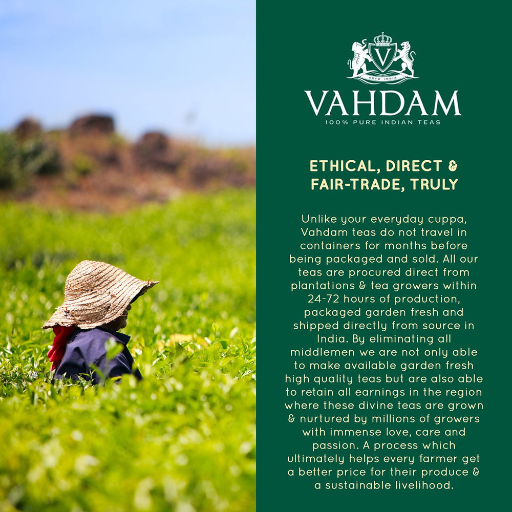 VAHDAM tea served iced for a crisp, energizing twist.