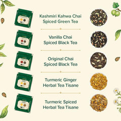 VAHDAM Kashmiri Kahwa Masala loose leaf with saffron hints for evening warmth