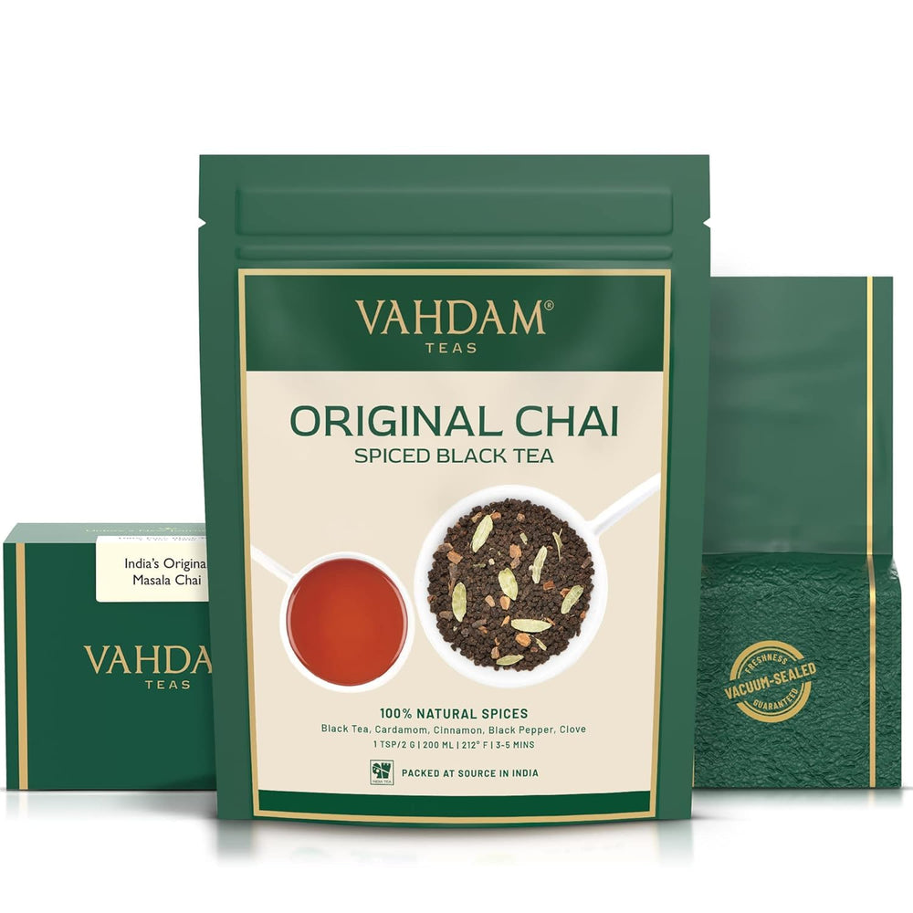 VAHDAM Masala Chai loose-leaf ingredients display ready for a flavorful infusion.