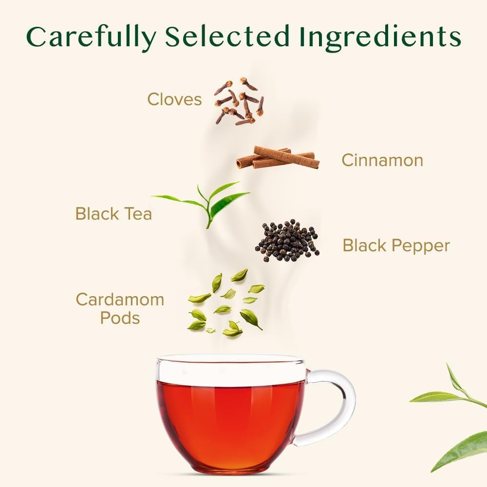VAHDAM Masala Chai tea packaging vacuum-sealed bag preserves freshness for everyday tea.