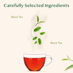 Hot VAHDAM English Breakfast cup pairs well with milk or sugar