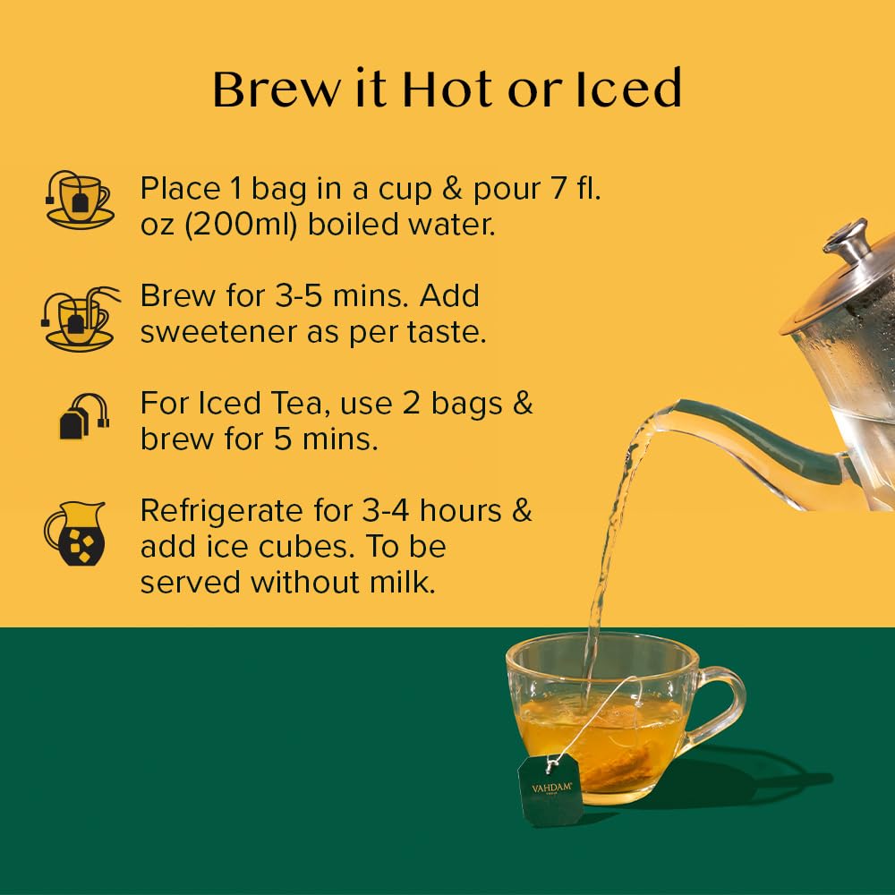 VAHDAM caffeine-free herbal tea for evening rituals.