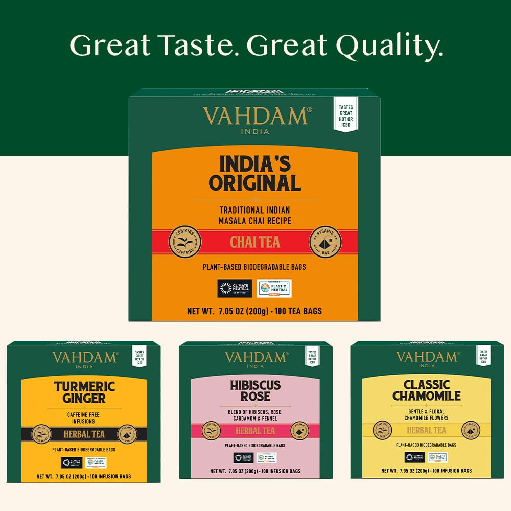 VAHDAM resealable Ziplock pouch maintaining tea freshness