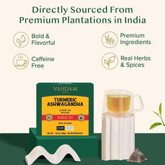 VAHDAM tea leaves unfurl in pyramid bags for rich aroma.