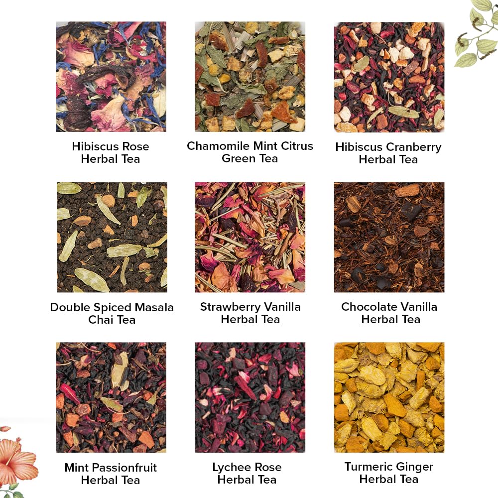VAHDAM Top 9 Hibiscus Cranberry bright fruity depth for a refreshing cup