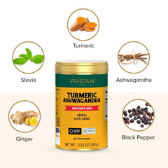 VAHDAM Turmeric Ashwagandha spice blend with ginger and black pepper aroma