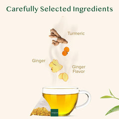 VAHDAM turmeric-ginger tea bag closeup, bold spice aroma for everyday tea ritual.