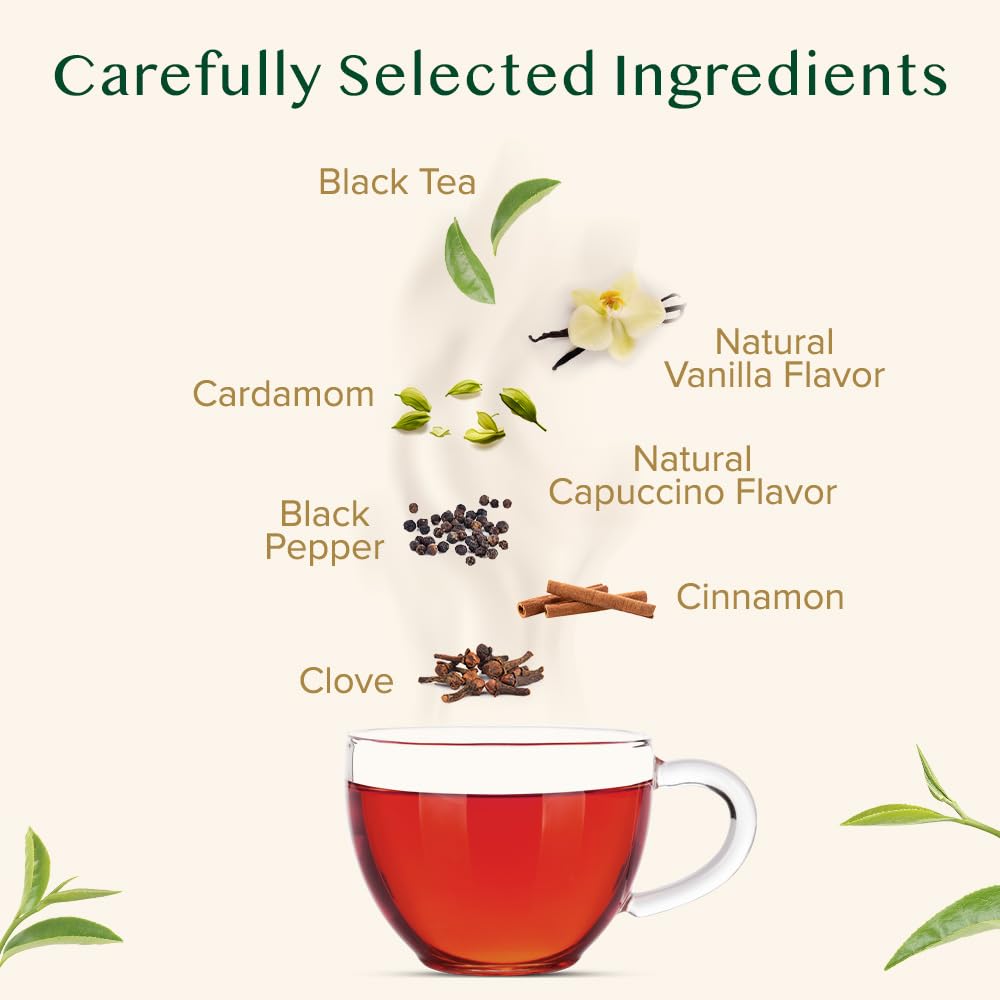 VAHDAM Vanilla Spiced Chai pyramid tea bags deliver full flavor infusion