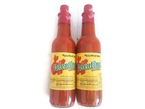 Valentina hot sauce bottle pour for easy drizzle on tacos.