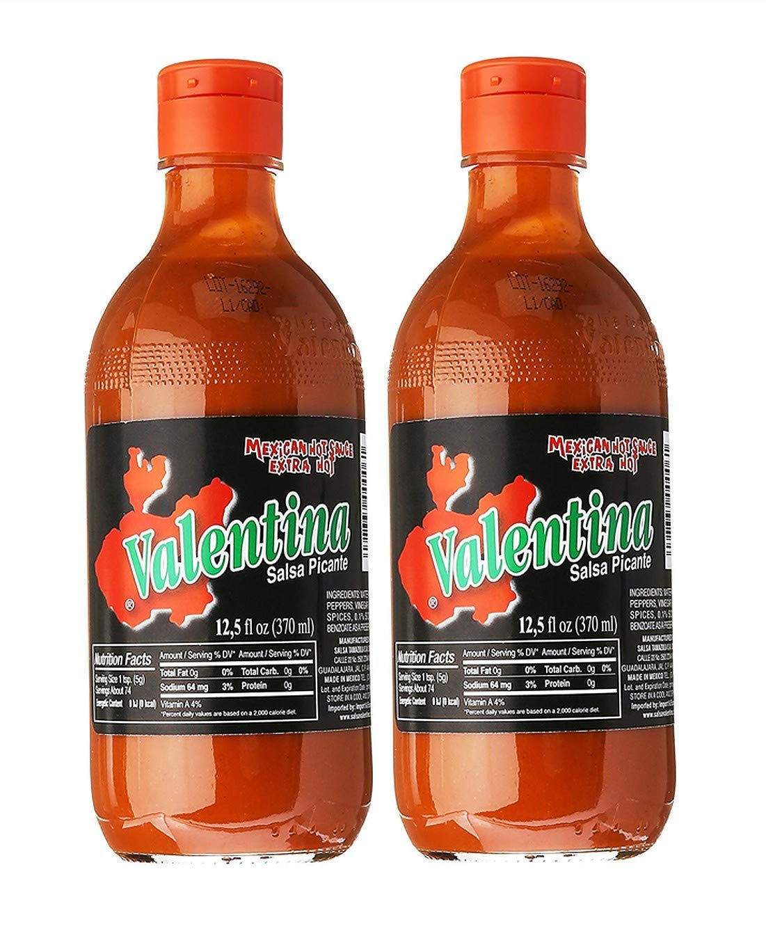 Valentina Salsa Picante Extra Hot 2-pack bottles for bold flavor on meals.