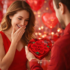 Valentine Day Chocolate Heart Gift Box 10-piece assortment, great for sharing.