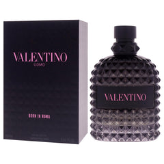 Valentino Uomo Born In Roma packaging box emphasizes premium presentation for gifting.