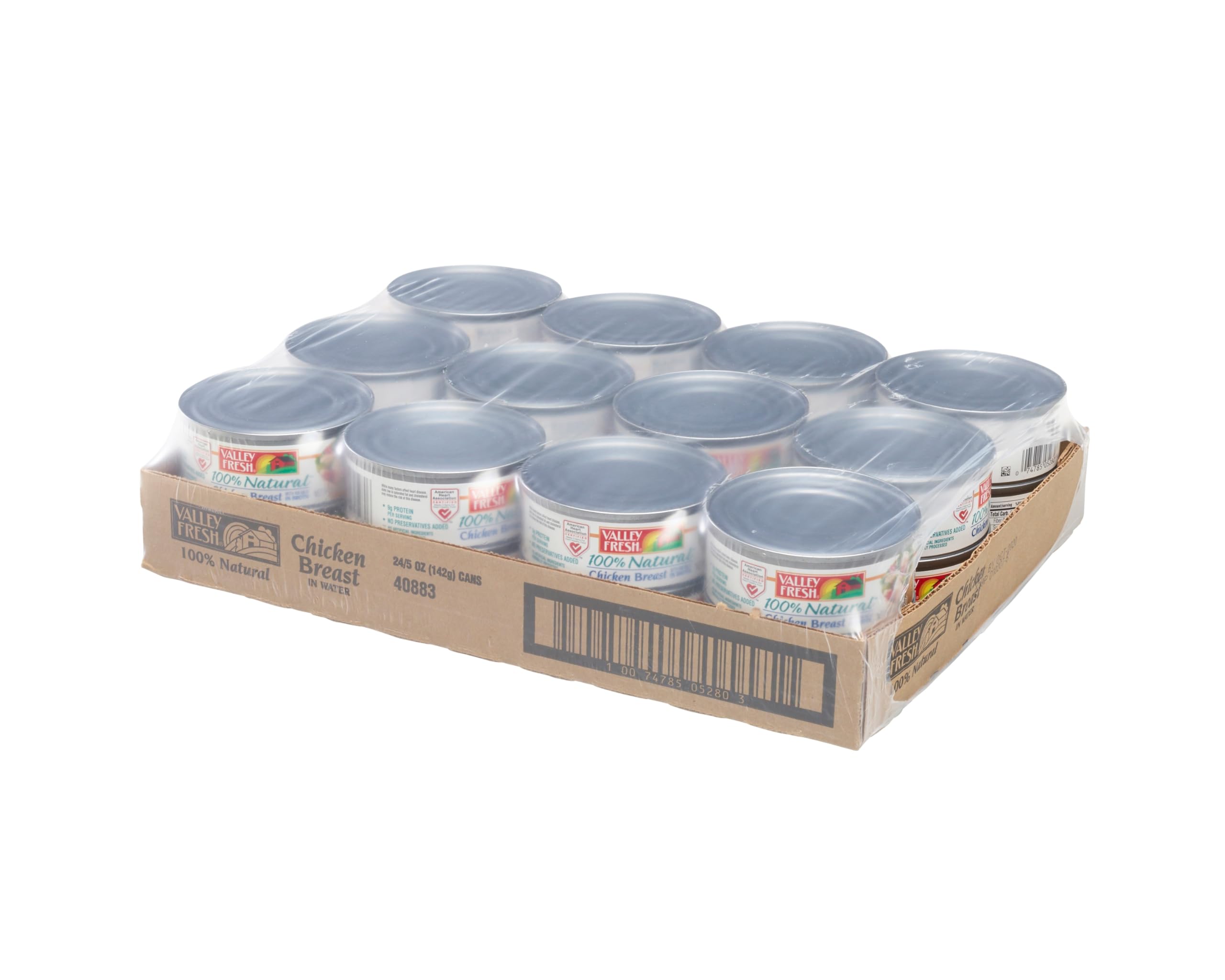 VALLEY FRESH shelf-stable gluten-free chicken breast for quick meals.