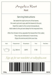 Valley of Tea angelica root dried bundles - easy to use for quick blends